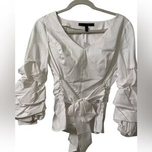 NWT WHBM | White Blouse | Sz 4